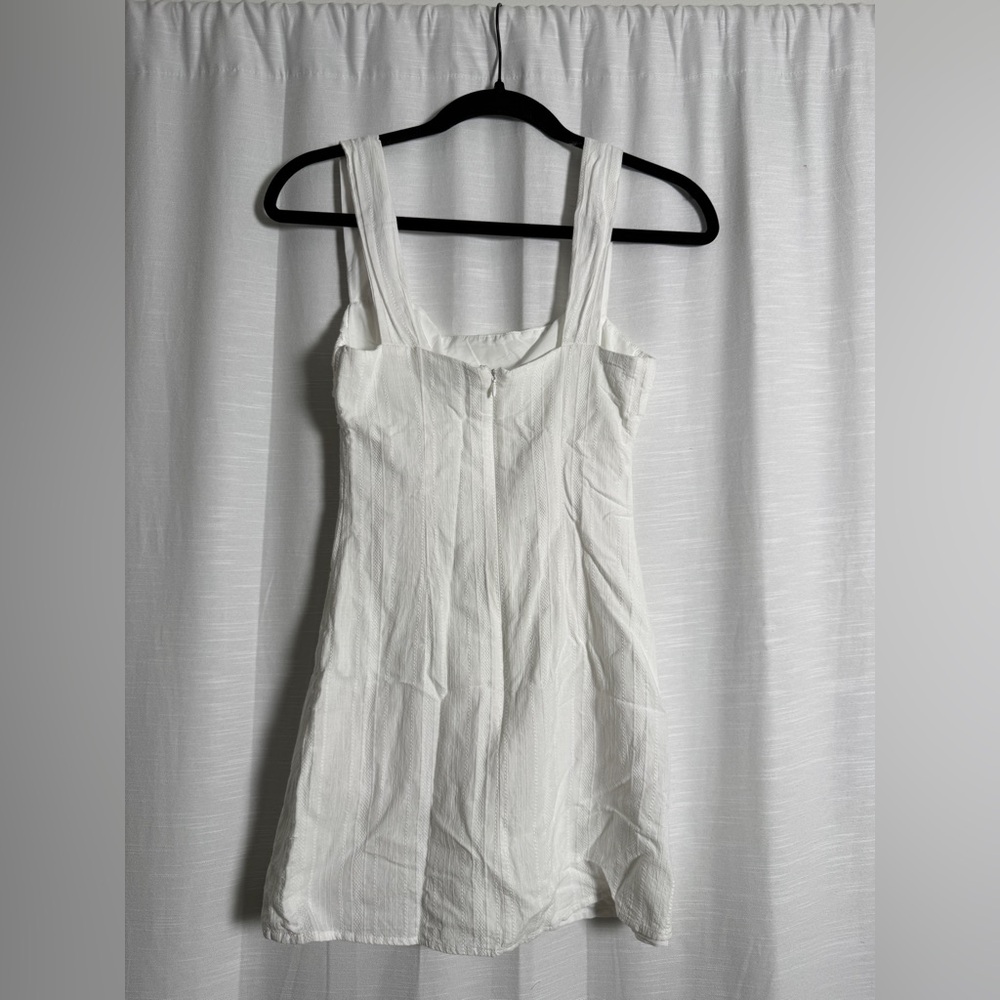Revolve More To Come Cherli Ivory Mini Dress Square Neck Summer Party | Size XS - Picture 10 of 14